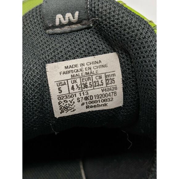 Mens Reebok Zigtech Shark Athletic Running Shoes Size 5 Green & Gray - Picture 12 of 12